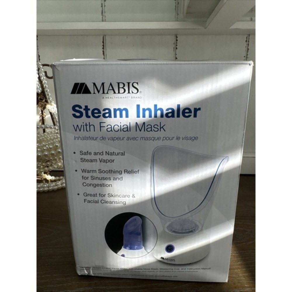 Mabis Personal Nasal Steam Inhaler Vaporizer Facial Mask Sinus Steam 40-742-000